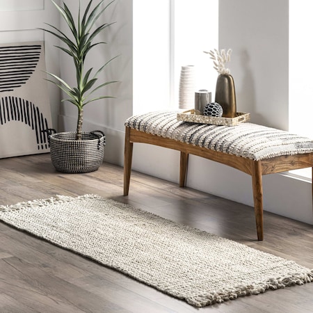 Nuloom Daniela Farmhouse Chunky Jute Area Rug 2ft 6in x 8ft NCCL01E-2608